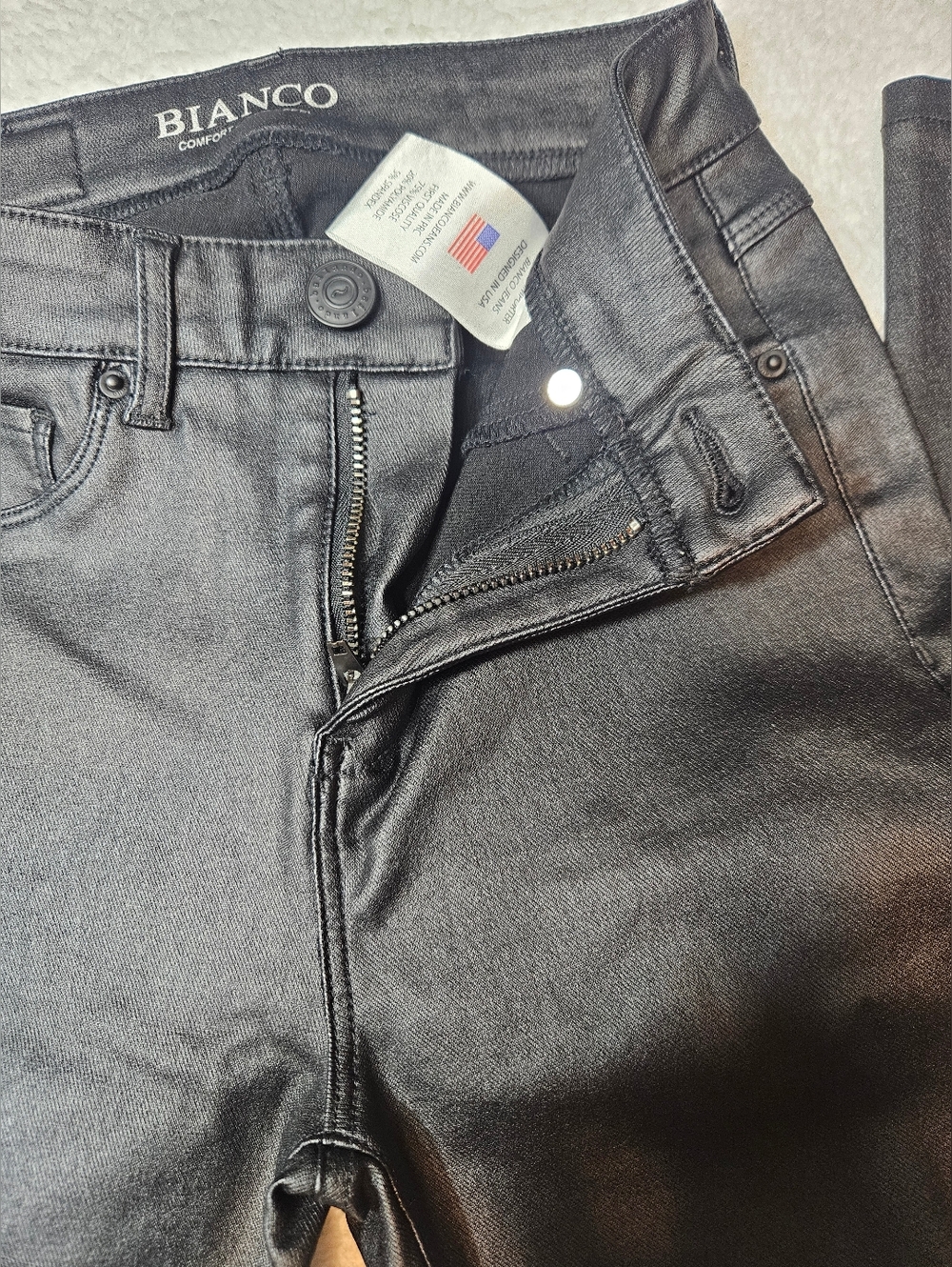Bianco Black Coated Skinny Jeans - Picture 5 of 10
